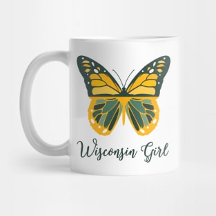 Wisconsin Girl Butterfly T Shirt Mug